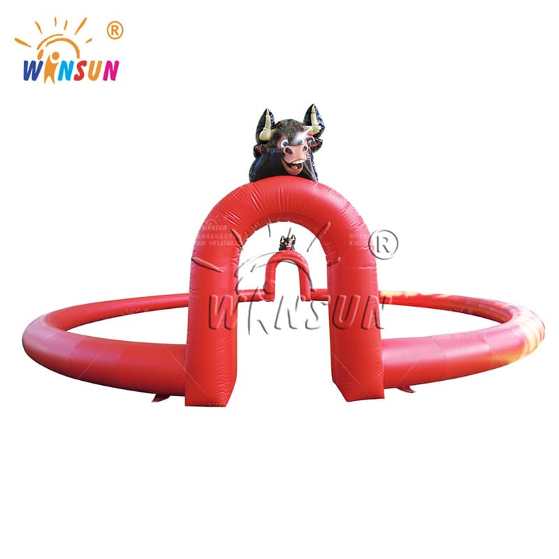 Giant Red Inflatable Bullfighting Arena for Commercial Use